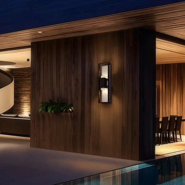 Sophisticated Outdoor Sconce with Crystal Accents and Smart Lighting - Image 3