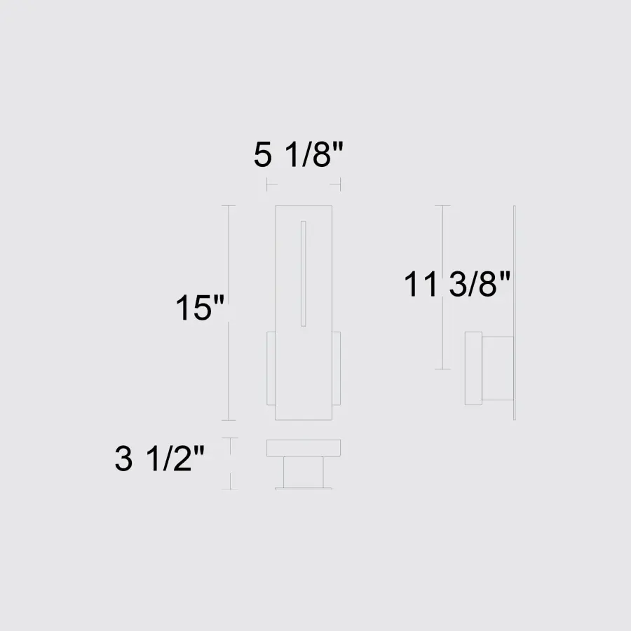 Slot 15" Outdoor LED Wall Sconce - Image 10