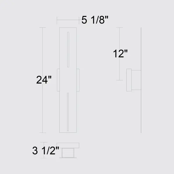 Slot 24" Outdoor LED Wall Sconce - Image 11