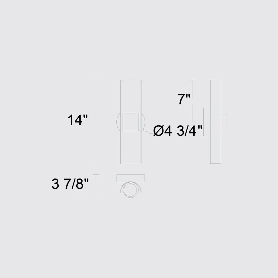 Hugo 14" Outdoor LED Wall Sconce - Image 7