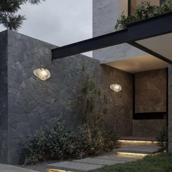 Artistic Marble & Glass Sconce with Wet-Rated Versatility - Image 16