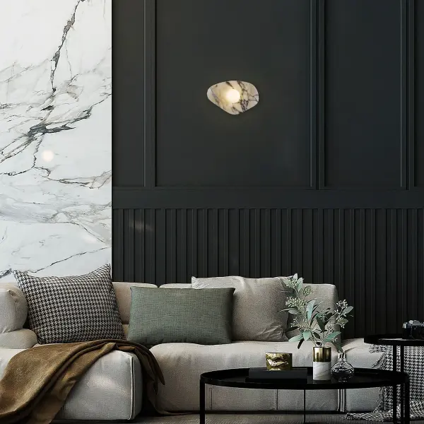 Artistic Marble & Glass Sconce with Wet-Rated Versatility - Image 17