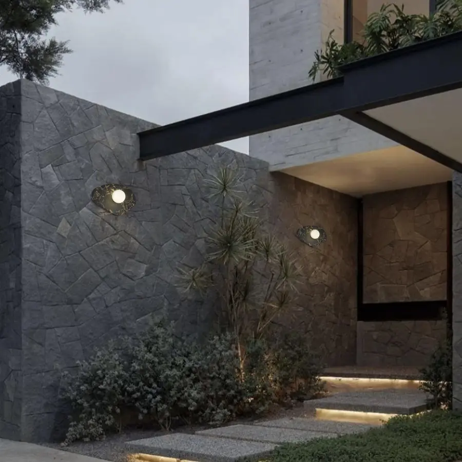 Artistic Marble & Glass Sconce with Wet-Rated Versatility - Image 5