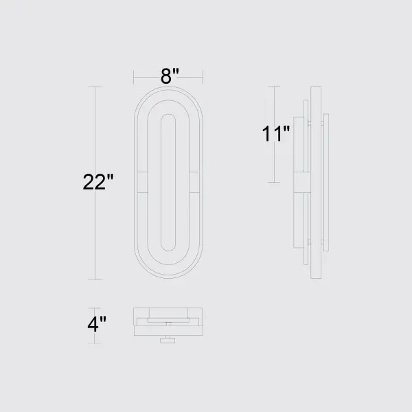 Roundabout 22" LED Outdoor Wall Sconce - Image 10