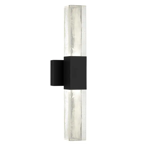 The Folio 24" wall sconce combines modern elegance with practical functionality. Its distinctive clear wispy glass and delicate proportions create visual appeal, while wet location rating, 3-CCT customization, dimming, and ADA compliance make it versatile for both residential and commercial applications.