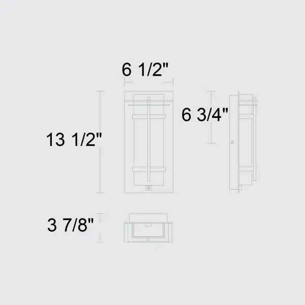 Elegant Craftsman-Inspired LED Wall Sconce for Indoor & Outdoor Use - Image 7