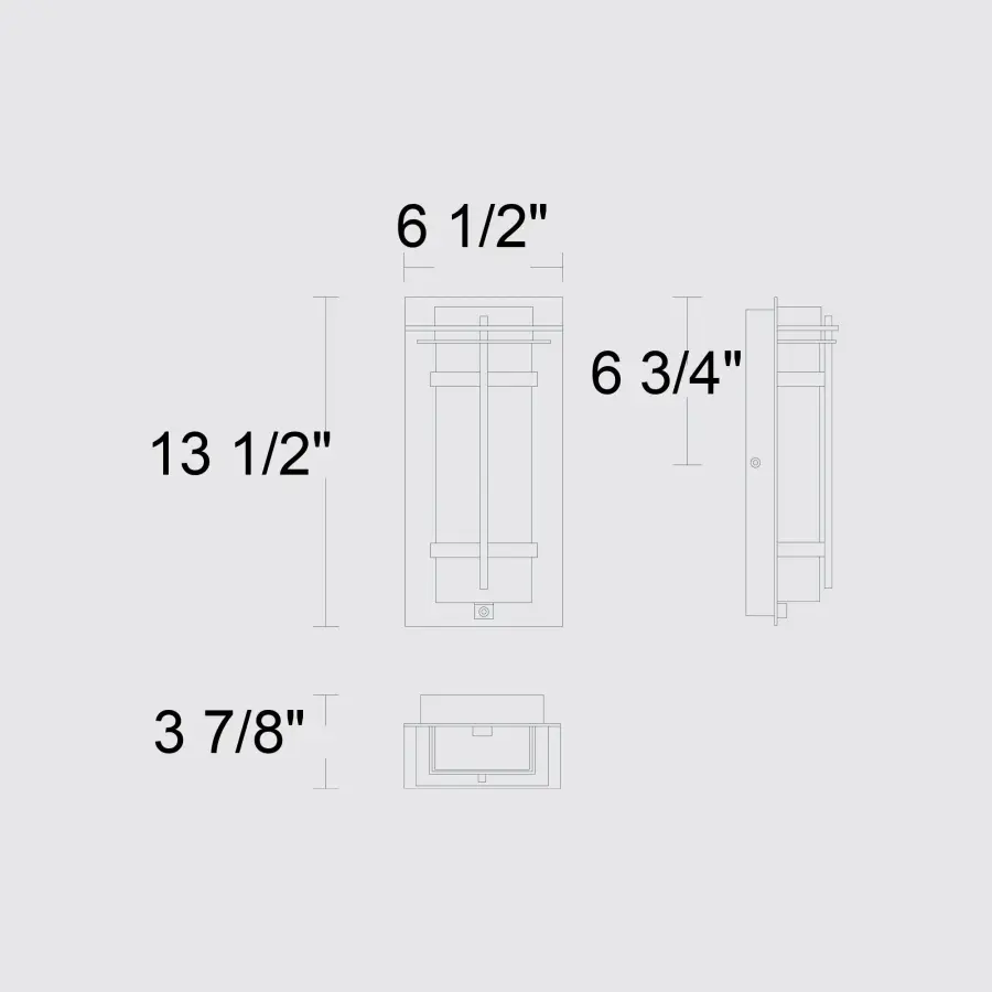 Elegant Craftsman-Inspired LED Wall Sconce for Indoor & Outdoor Use - Image 7