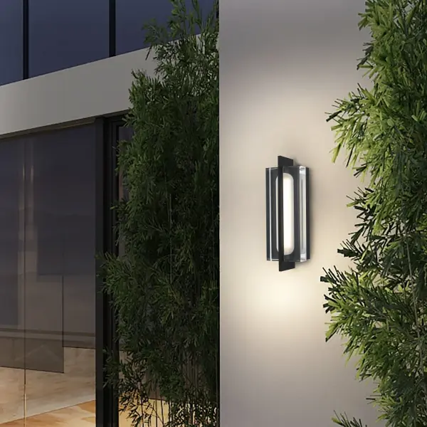 The Avani LED Wall Sconce combines contemporary design with practical functionality. Its clear acrylic construction and clean lines create striking light effects, while wet location rating and 3-CCT control make it versatile for any indoor or outdoor space. - alternate view