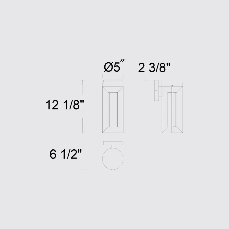 Aura 12" LED Outdoor Wall Sconce - Image 7