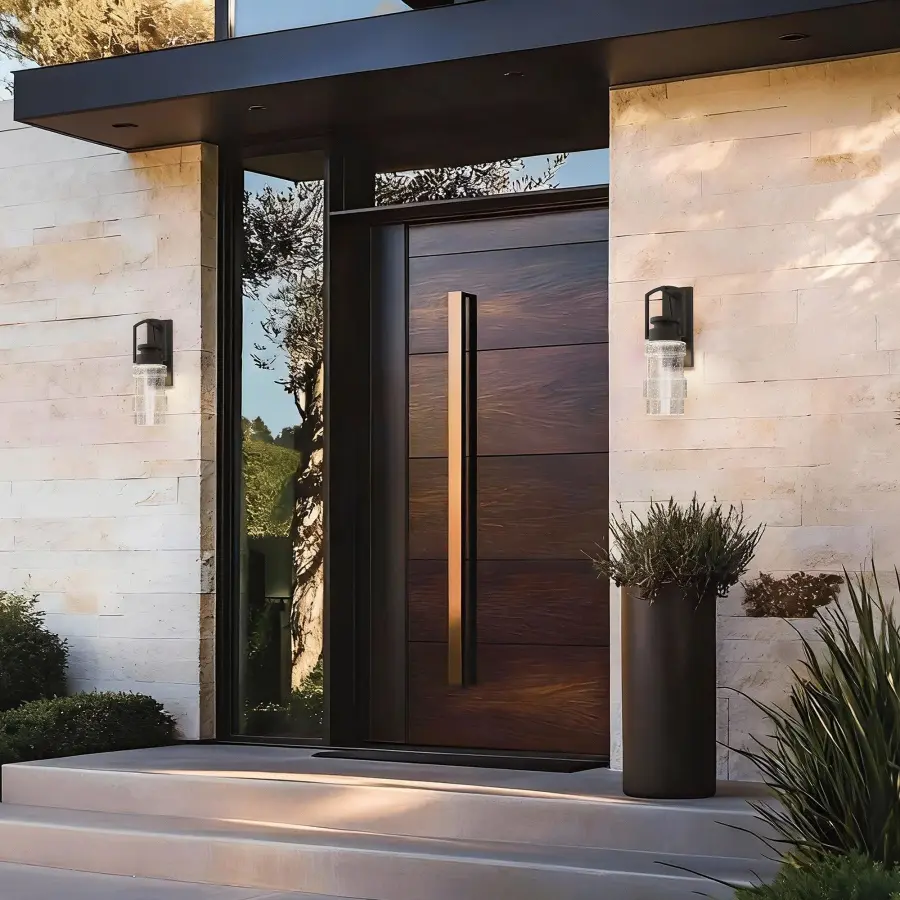 Sophisticated Natural Stone Wall Sconce with Dual Lighting - Image 2