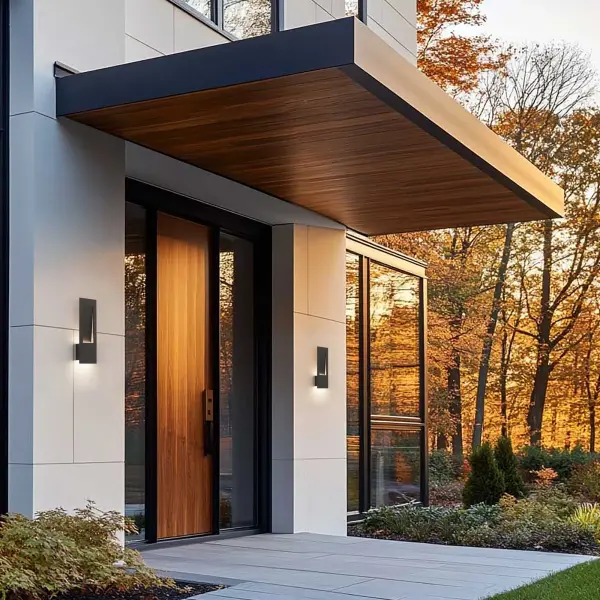 Sophisticated Dual-Light Outdoor Sconce in Solid Brass - Image 2