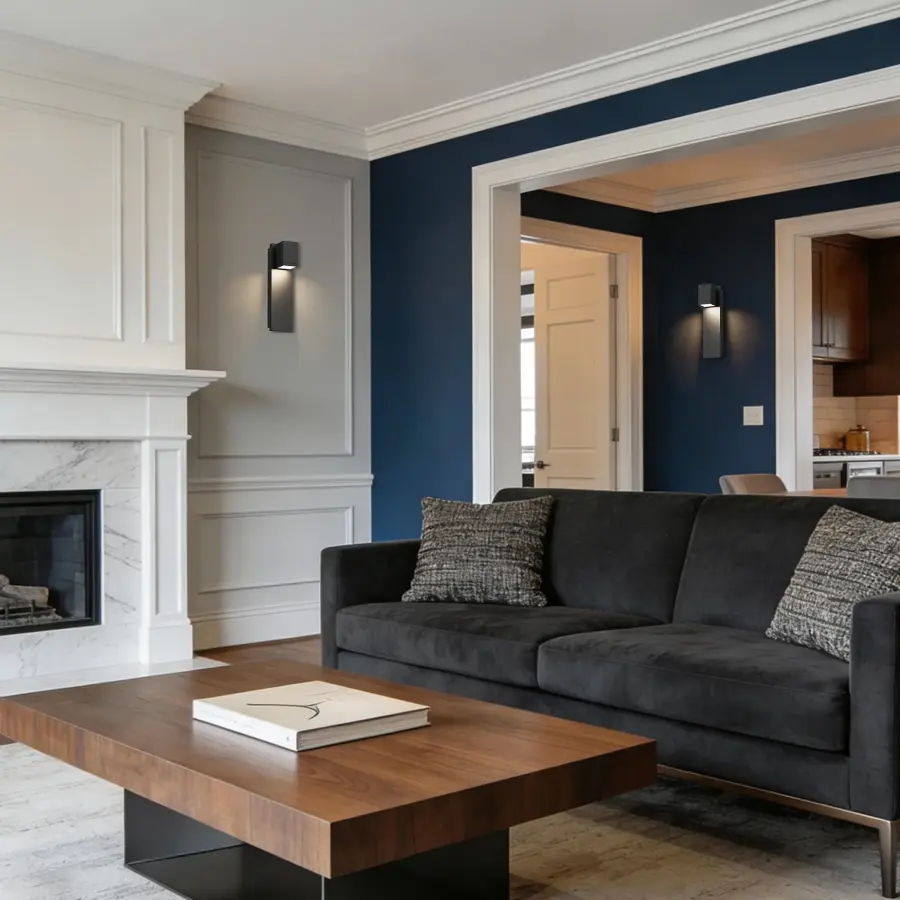 Modern Architectural Wall Sconce with Address Number Display - Image 2