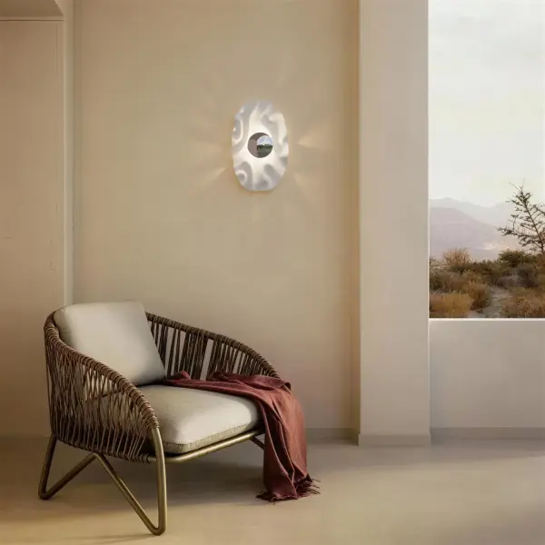 Blossom 16" White Wall Sconce - Image 3