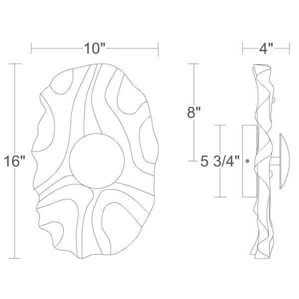 Blossom 16" White Wall Sconce - Image 5