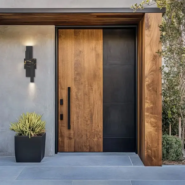 Sophisticated Outdoor Wall Sconce with Natural Marble Accents - Image 3