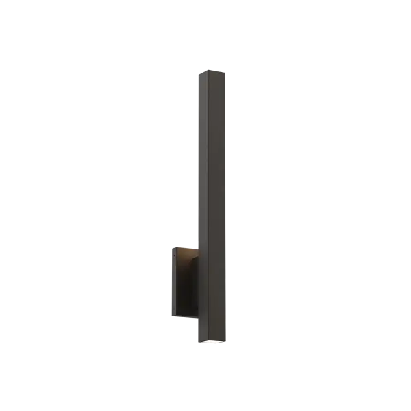 The Lina 24" Wall Sconce combines solid brass construction with innovative backlit and downlight features, creating sophisticated outdoor illumination that balances modern design with timeless durability.