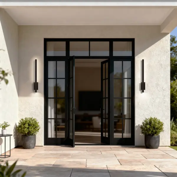 The Lina 34" Wall Sconce combines solid brass construction with innovative backlit and downlight features, delivering both ambient and focused illumination in a refined contemporary package. - alternate view