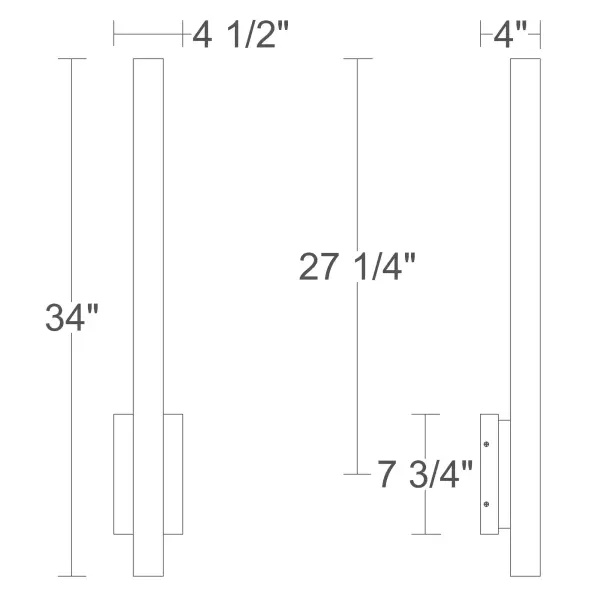 Lina 34" Outdoor Wall Sconce - Image 5