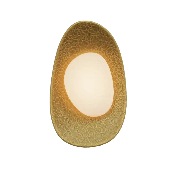 The Organic Wall Sconce combines textured opal glass with a painted antique brass finish for a refined outdoor lighting solution. Adjustable 5CCT technology provides versatile color temperature control.