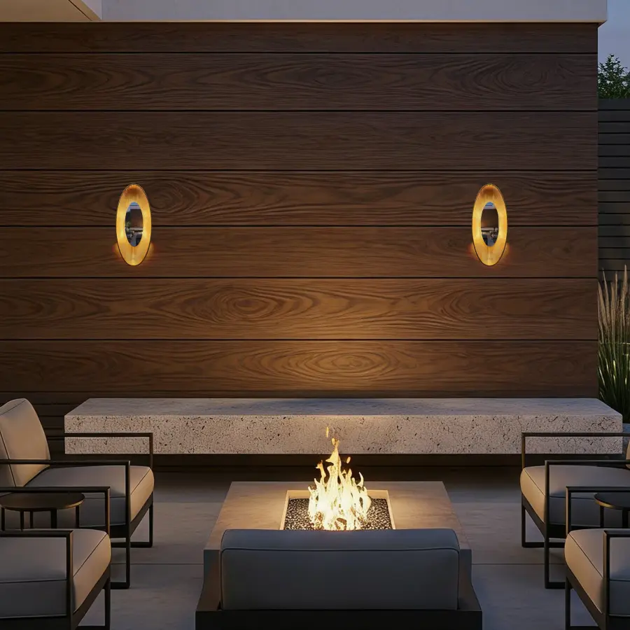 Sophisticated Outdoor Wall Sconce with Sculptural Design - Image 3