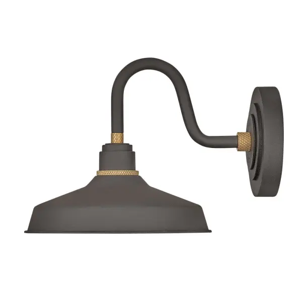 Decidedly industrious, Foundry reinvents purposeful lighting. Focused and direct, the sturdy aluminum shade features knurled brass details to offset a variety of finish options while casting a uniform light. The simple, understated form plants a vintage aesthetic for both inside and outside spaces while offering mix and match options that customize the look.