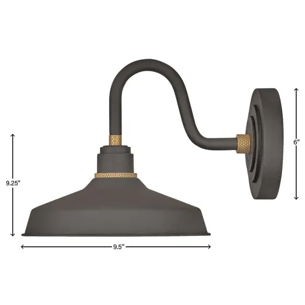 Decidedly industrious, Foundry reinvents purposeful lighting. Focused and direct, the sturdy aluminum shade features knurled brass details to offset a variety of finish options while casting a uniform light. The simple, understated form plants a vintage aesthetic for both inside and outside spaces while offering mix and match options that customize the look. - alternate view