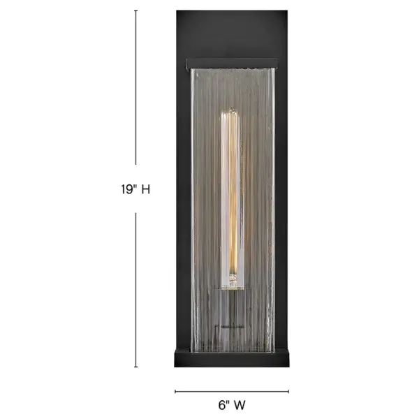 Torrent’s clear, ribbed glass accentuates classic and contemporary exteriors with a subtle yet striking texture. Torrent’s unique glass creates captivating refractions and sophisticated ambiance. - alternate view
