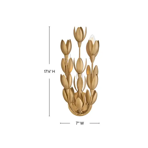 Flora is a work of art inspired by the delicate nature and beauty of florals. Blurring the line between lighting and sculpture, Flora's handmade, hand-painted blooms mesmerizingly unfold while the bulbs beautifully nestle inside. Flora is a part of the Lisa McDennon Collection. - alternate view