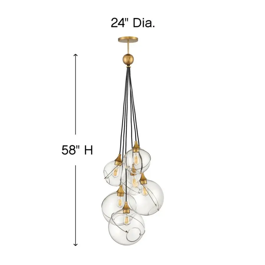 Medium Six Light Multi Tier Chandelier - Image 2