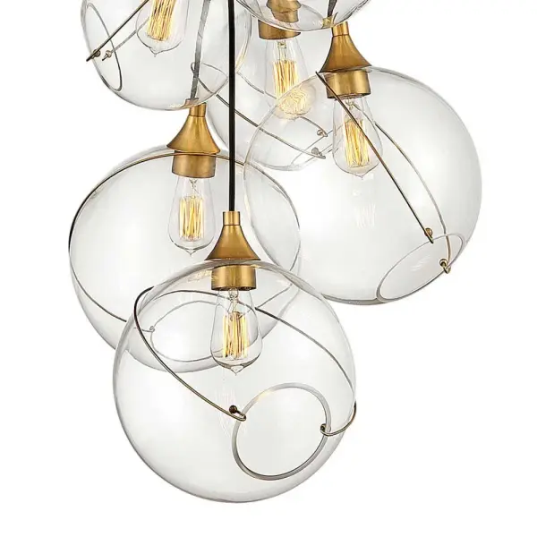 Medium Six Light Multi Tier Chandelier - Image 3