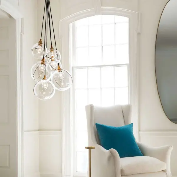 Medium Six Light Multi Tier Chandelier - Image 6
