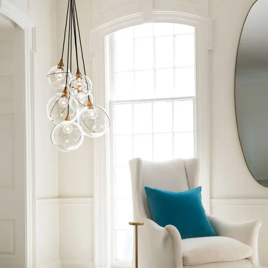 Medium Six Light Multi Tier Chandelier - Image 6
