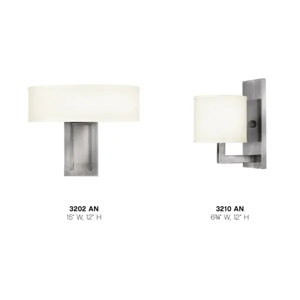Hampton is a modern transitional design, offering the ultimate in urban sophistication. The minimal, rectangular frame is softened by a contemporary off-white linen drum shade. - alternate view