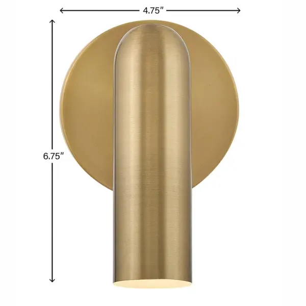 Slim and sleek, Dax is a streamlined integrated LED design. Available in either Heritage Brass or Black finish options, its petite size offers powerful lighting. The contemporary silhouette easily enhances any space with a dash of modern flair. - alternate view