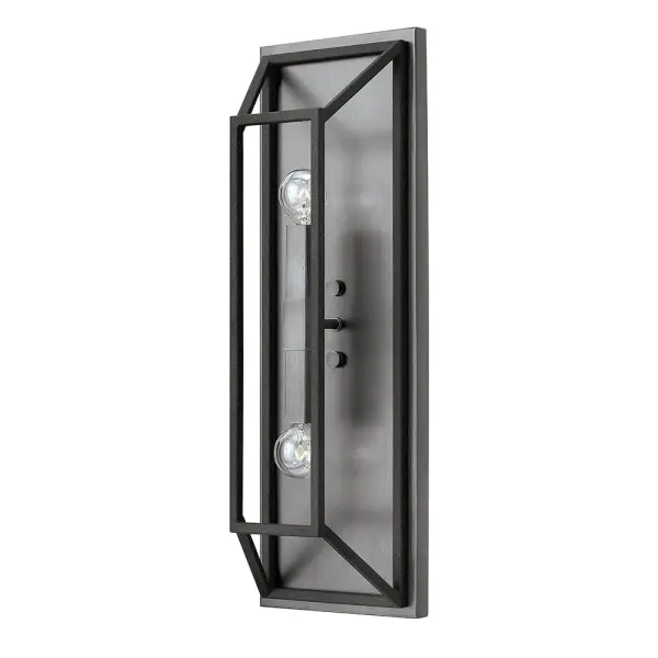 Fulton's minimalist beauty emphasizes 'less is more' with vintage industrial style. This clean, airy tapered cage design is constructed without glass and features contrasting finishes.