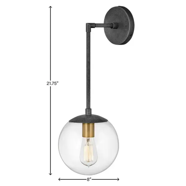 Add a midcentury modern design pop to a multitude of spaces with Warby. Tailor Warby to your personal style by modifying the length of the stems or choose to install sconces with the globe either up or down. Vintage style bulbs are recommended. - alternate view