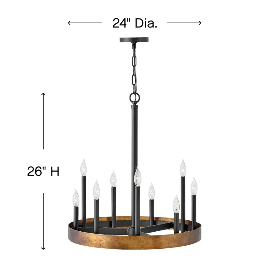 Medium Single Tier Chandelier - Image 3