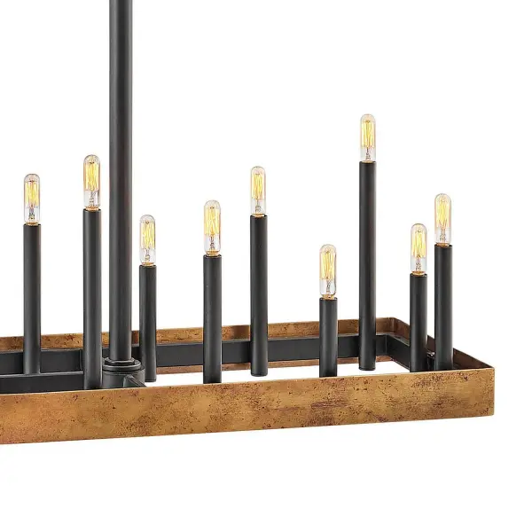 Large Eighteen Light Linear Chandelier - Image 1