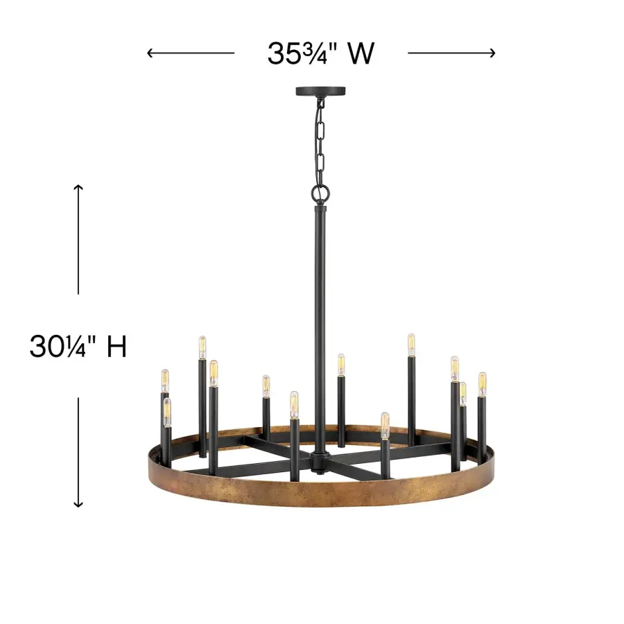 Medium Single Tier Chandelier - Image 3