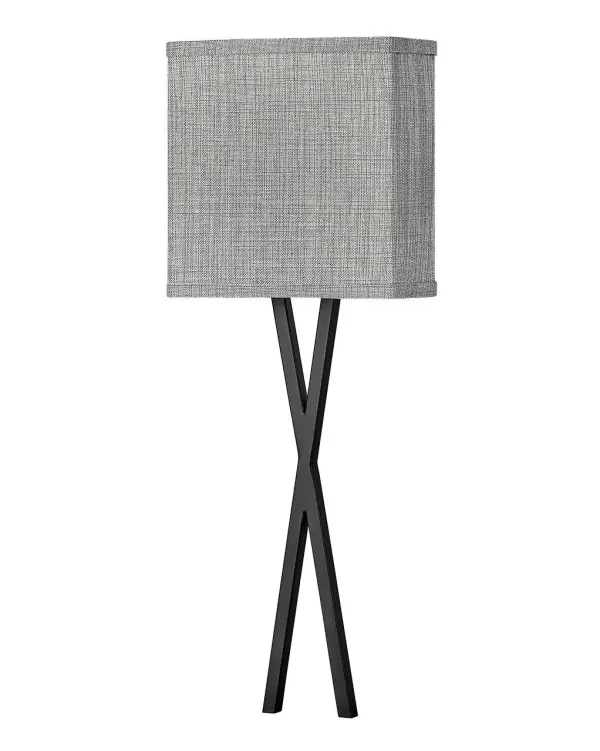 Creativity meets practicality in Axis. Featuring a classic crossed-stem design, its shade comes in Off White Linen or Heather Gray Linen complemented by a Black or Heritage Brass finish.