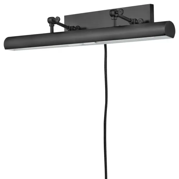 Stokes embraces traditional elegance at its finest. A delicate geometric backplate serves as the backdrop for a rounded shade in a striking Black, Heritage Brass, or Polished Nickel finish. Slim and streamlined, Stokes makes a dramatic impact while highlighting favorite elements within a space with artful illumination. Can be mounted with or without an included plug-in cord, featuring an in-line on/off switch. - alternate view