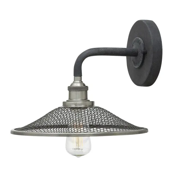 Rigby is inspired by the Americana barn light, reborn as a chic interior retro classic. Features such as cast socket covers, mesh shades, canopy detail and two-tone finish options combine the best in both vintage and industrial design elements.