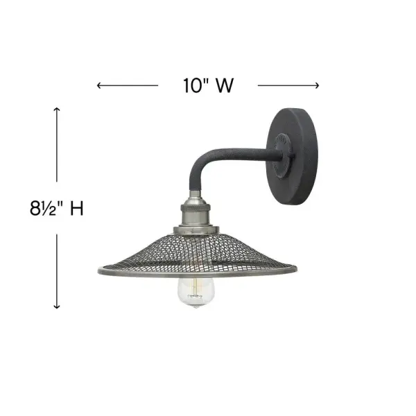 Rigby is inspired by the Americana barn light, reborn as a chic interior retro classic. Features such as cast socket covers, mesh shades, canopy detail and two-tone finish options combine the best in both vintage and industrial design elements. - alternate view