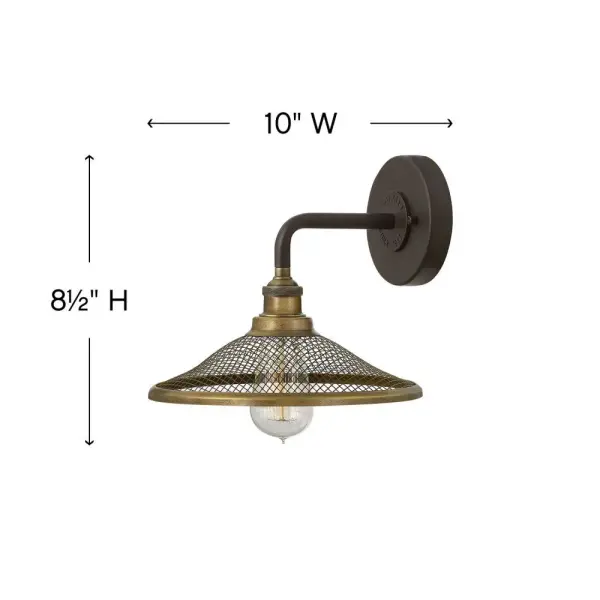 Rigby is inspired by the Americana barn light, reborn as a chic interior retro classic. Features such as cast socket covers, mesh shades, canopy detail and two-tone finish options combine the best in both vintage and industrial design elements. - alternate view