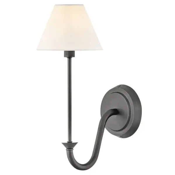 Inspired by traditional lighting styles, Greta complements its slim, contemporary silhouette with timeless details and classic finishes. A tapered, off-white linen shade softly diffuses light, filling your space with a warm ambiance.