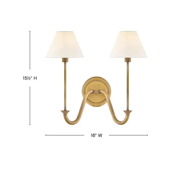 Inspired by traditional lighting styles, Greta complements its slim, contemporary silhouette with timeless details and classic finishes. Tapered, off-white linen shades softly diffuse light, filling your space with a warm ambiance. - alternate view