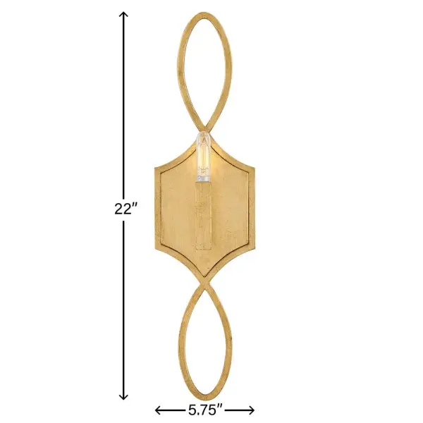 Leona’s decorative scrollwork is crafted from a gently curved, smoothly welded frame finished in hand-leafed Distressed Brass. Clean shapes complemented by exposed candelabra lamps create a family of formal fixtures with undeniable charm. - alternate view