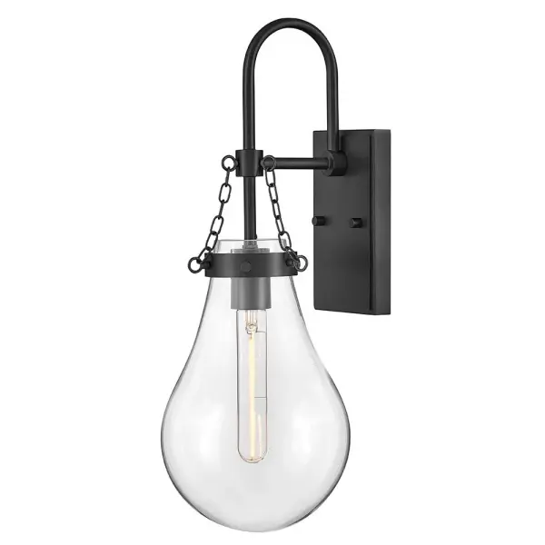 Eloise is bold and balanced with a compelling silhouette that is the definition of “statement-making.” Clear, raindrop-shaped glass is further enhanced by the delicate chain detailing to finish off a truly eye-catching fixture. Eloise adds to any transitional, modern, or traditional space.