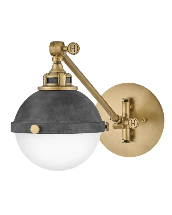 Fletcher's chic vibe transcends style boundaries. A seamless dome shade features a cast-fitter and an elegant capture ring that secures the etched opal glass with decorative cast knobs. Spanning vintage to industrial, classic to transitional, Fletcher seamlessly unifies any décor declaration.