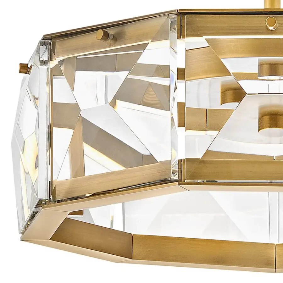 Jolie Medium LED Convertible Semi-Flush Mount in Heritage Brass - Image 5
